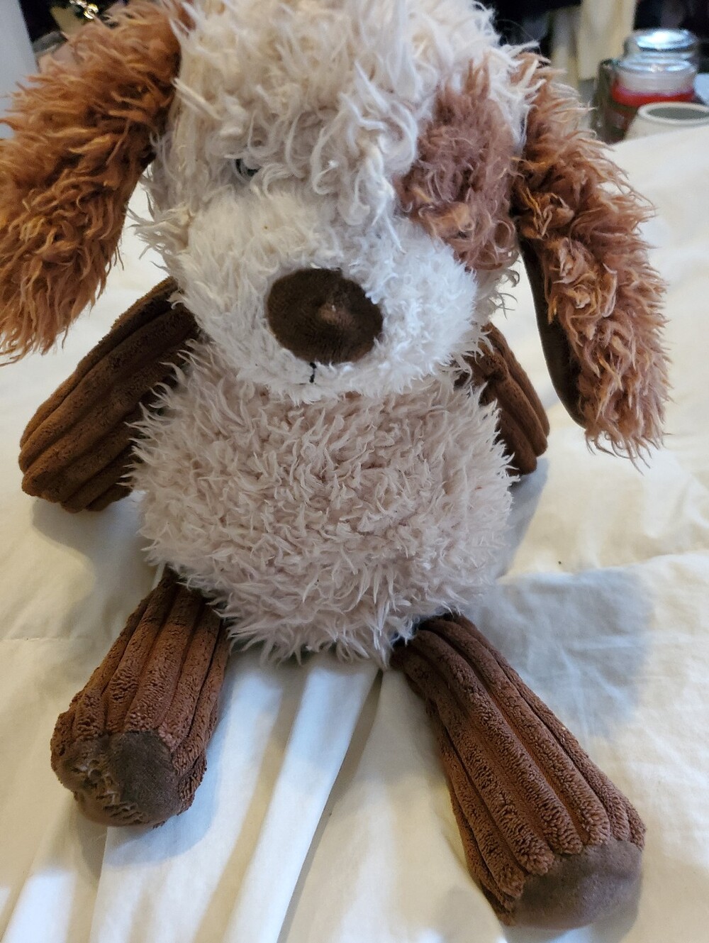 Rare!! Scentsy Buddy Plush Puppy in Cream and Brown